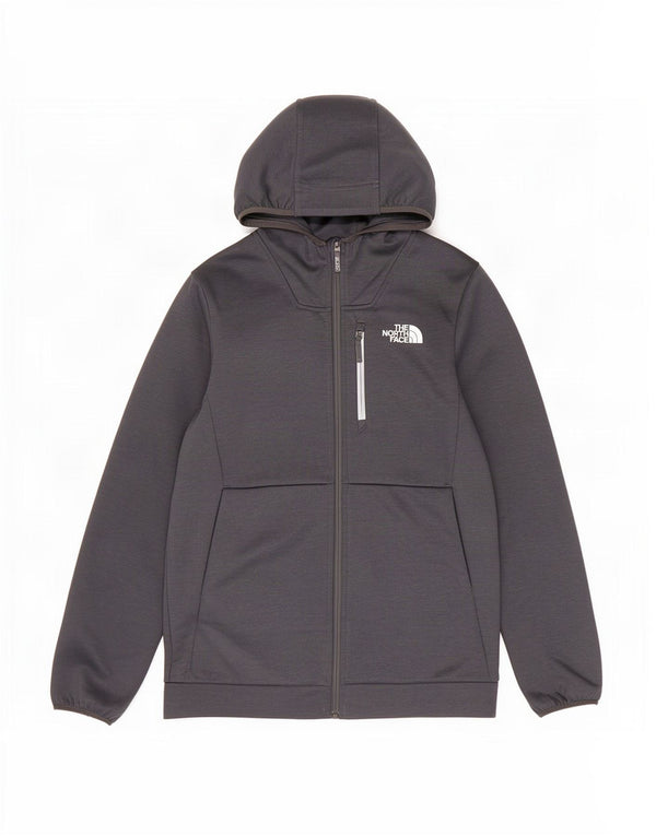 The North Face Boys Zip Hoodie Sweater 15-16 Years 2XL Grey Polyester