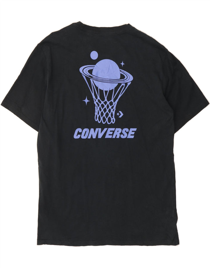 CONVERSE Mens Graphic T-Shirt Top XL Black Cotton Vintage Converse and Second-Hand Converse from Messina Hembry 