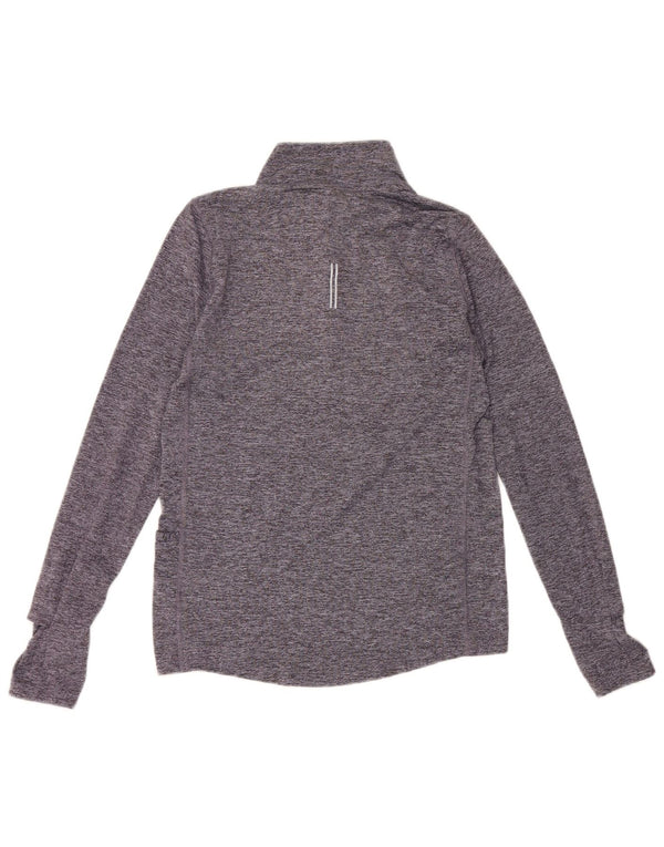 Męska koszulka Nike Dri Fit z zamkiem błyskawicznym i długim rękawem XS, niebieski, nakrapiany poliester