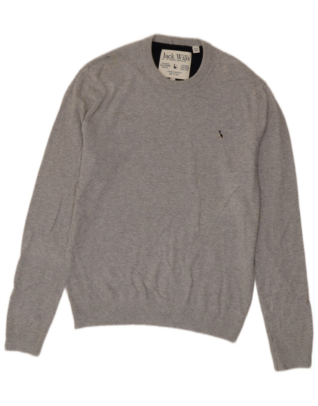 Męski sweter z okrągłym dekoltem Jack Wills, średnioszary