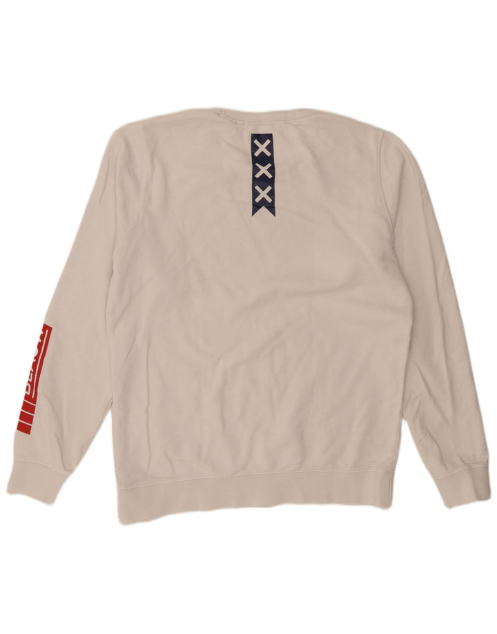 Męska bluza z grafiką Scotch & Soda, duża, biała, bawełniana