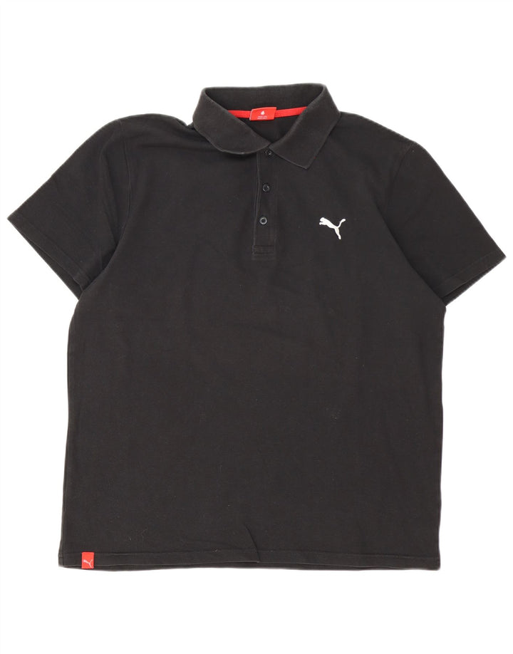 Męska koszulka polo Puma, duża, czarna, bawełniana