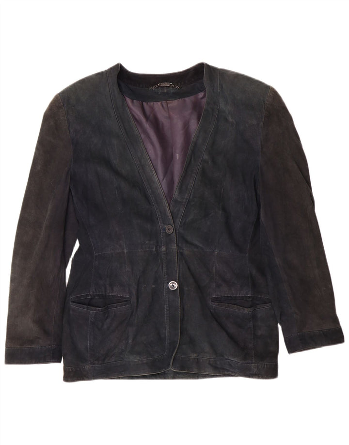 Zamszowa kurtka damska Nazareno Gabrielli IT 44 Średni granat