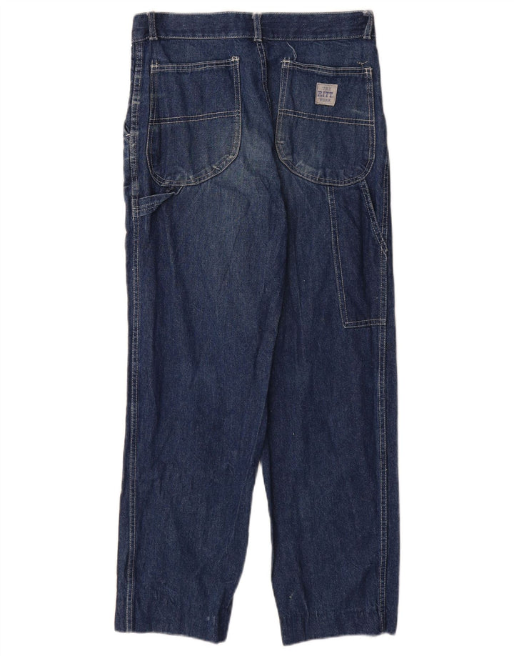 Vintage damskie dżinsy Cargo Straight W29 L29 Granatowa bawełna