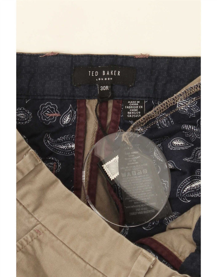 Męskie spodenki chino Ted Baker W30, średnia bawełna khaki