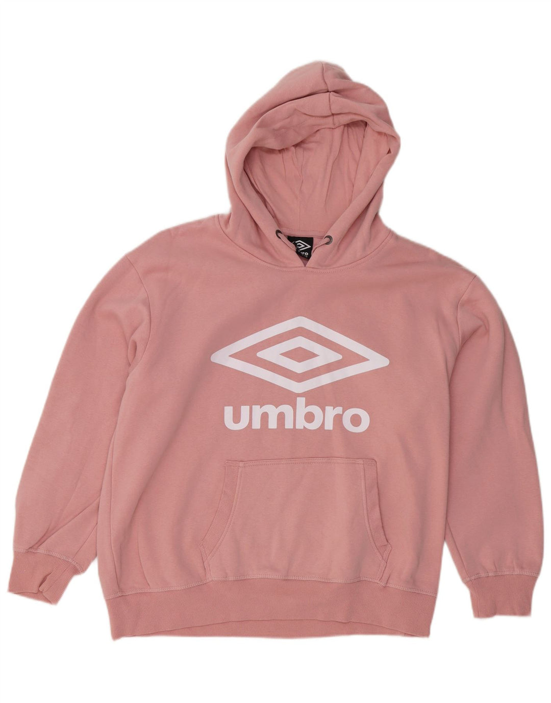 Męski sweter z kapturem Umbro z grafiką, średnio różowy, bawełniany