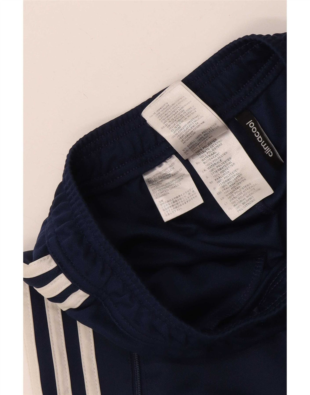 Męskie spodnie dresowe Adidas Climacool XS Granatowy poliester z blokami kolorów