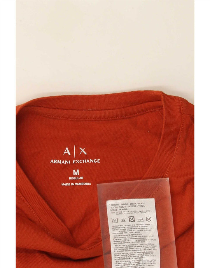 Męska koszulka Armani Exchange o regularnym kroju, średnia, pomarańczowa bawełna