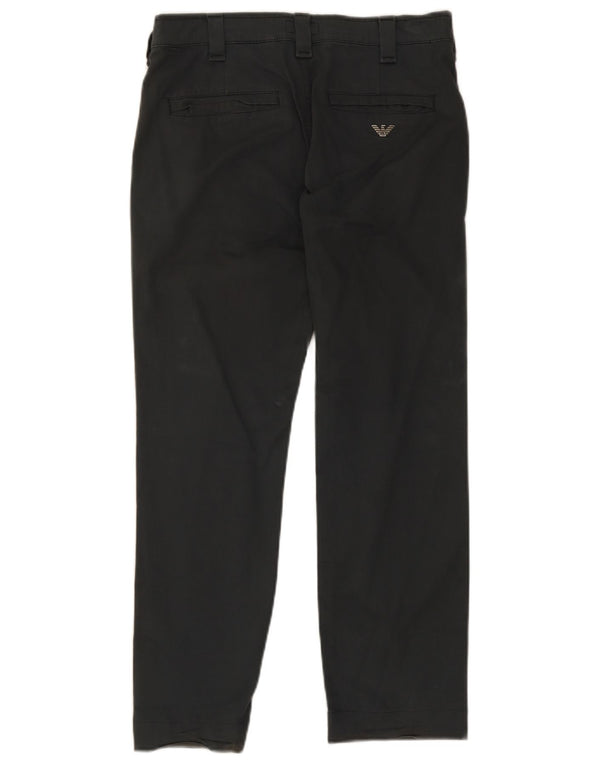 Męskie proste spodnie chino Armani EU 46 Small W30 L28 Szara bawełna