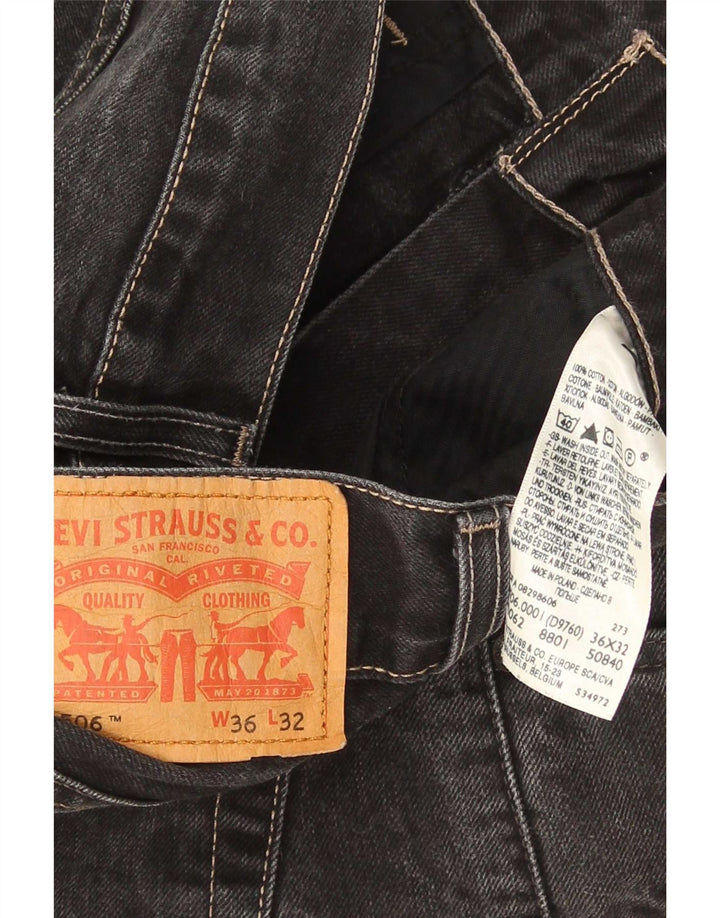 Męskie jeansy Levi's 506 Straight W36 L32 Czarne