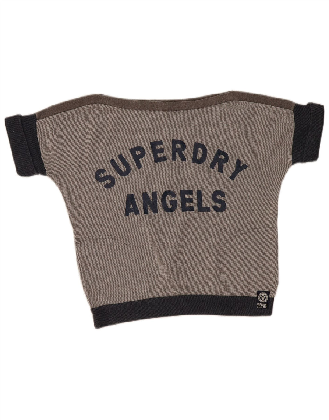 SUPERDRY Damska bluza oversize z grafiką UK 10 Small Grey