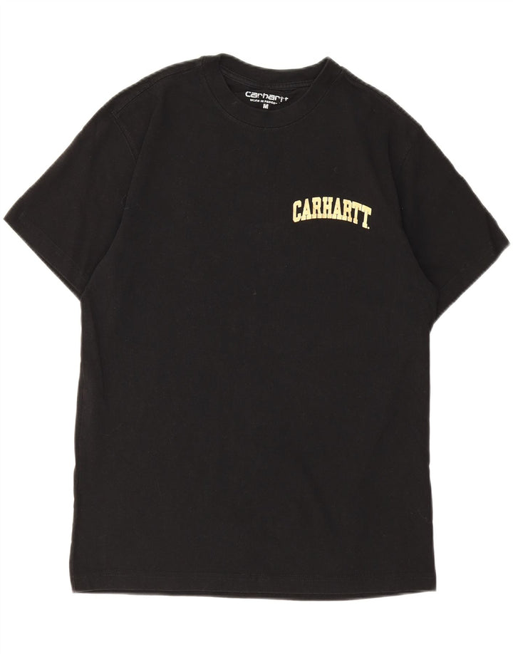 Męska koszulka z grafiką Carhartt, średnia czarna, bawełniana