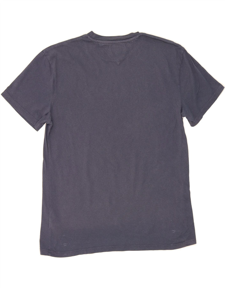 TOMMY HILFIGER Mens Graphic T-Shirt Top Medium Navy Blue Cotton Vintage Tommy Hilfiger and Second-Hand Tommy Hilfiger from Messina Hembry 