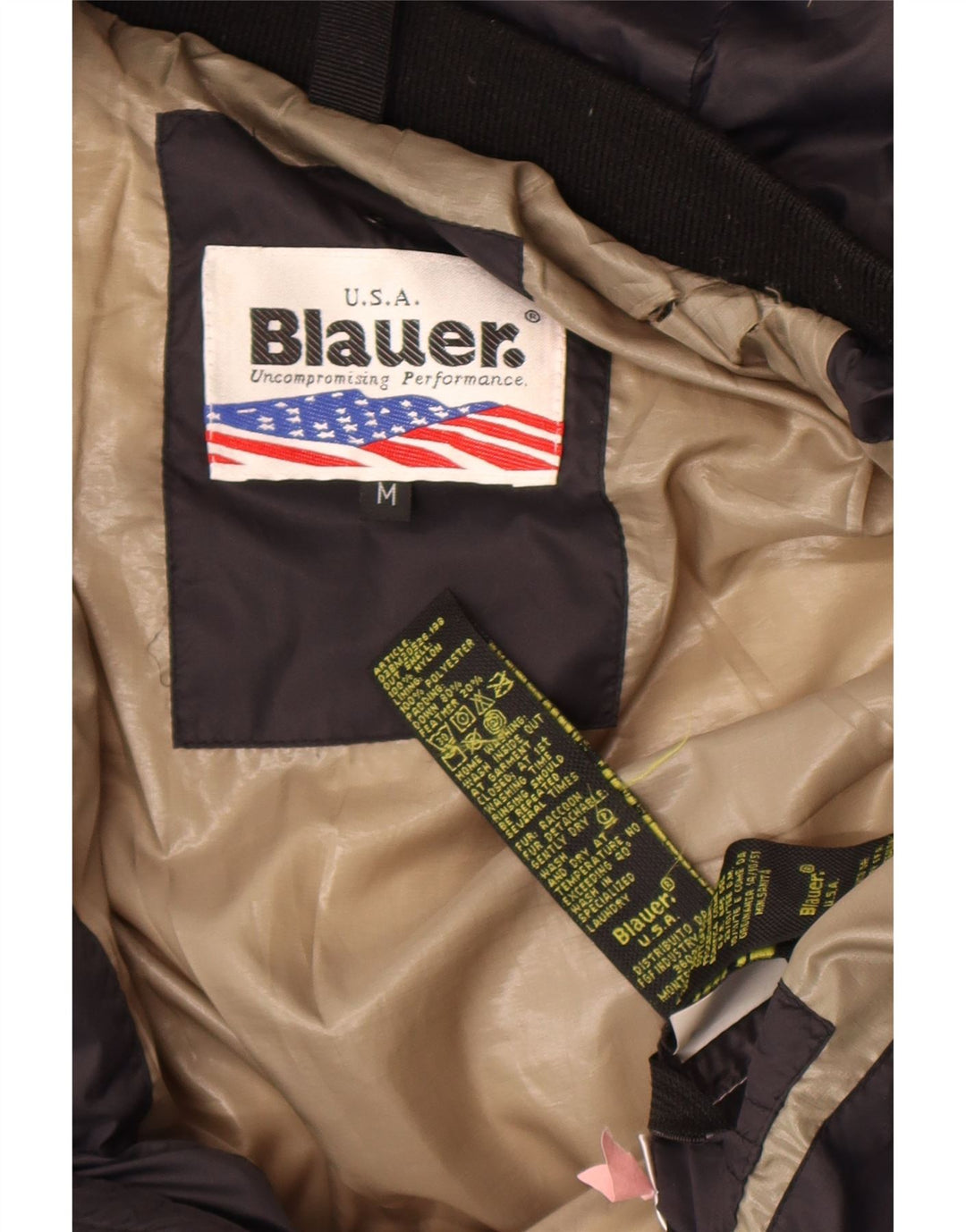 Męska ocieplana kurtka z kapturem Blauer UK 38 Średni czarny nylon