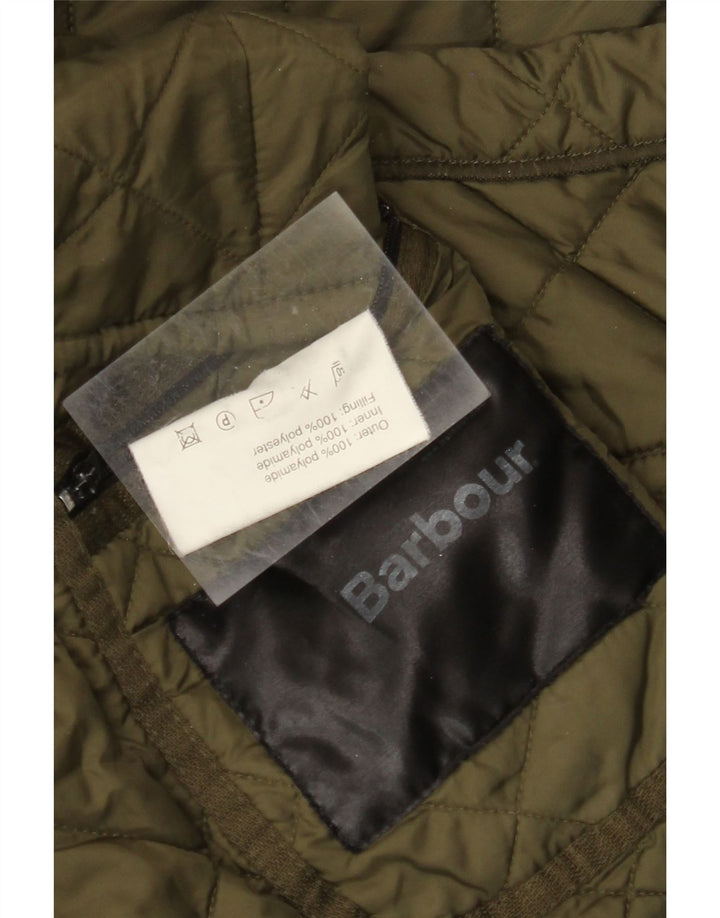 Męska pikowana kurtka BARBOUR UK 40, duża, khaki, poliamid