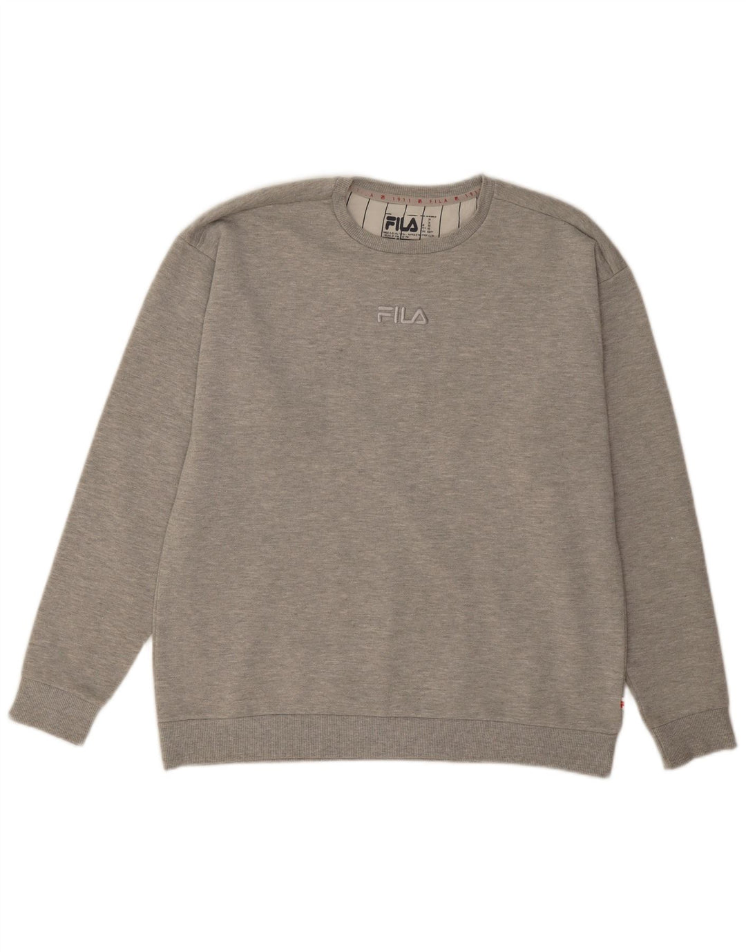 FILA Mens Sweatshirt Jumper XS Grey Cotton