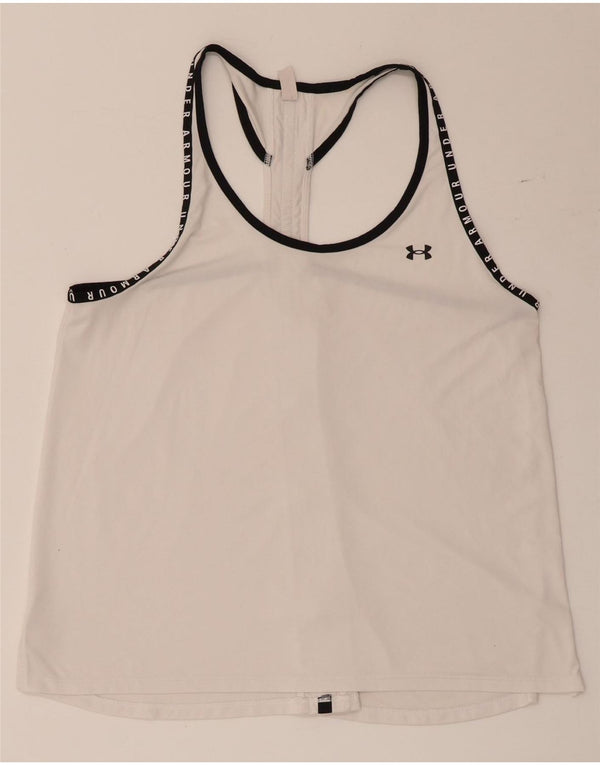 Damska kamizelka Under Armour Heat Gear Graphic Top UK 14, duża, biała