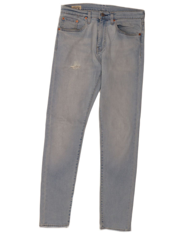 Męskie jeansy Levi's 512 w trudnej sytuacji, zwężane, W31 L31, niebieska bawełna