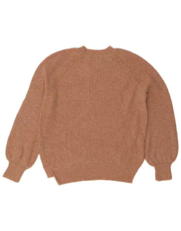 Marks & Spencer Damski sweter oversize z okrągłym dekoltem, UK 10, mały, różowy