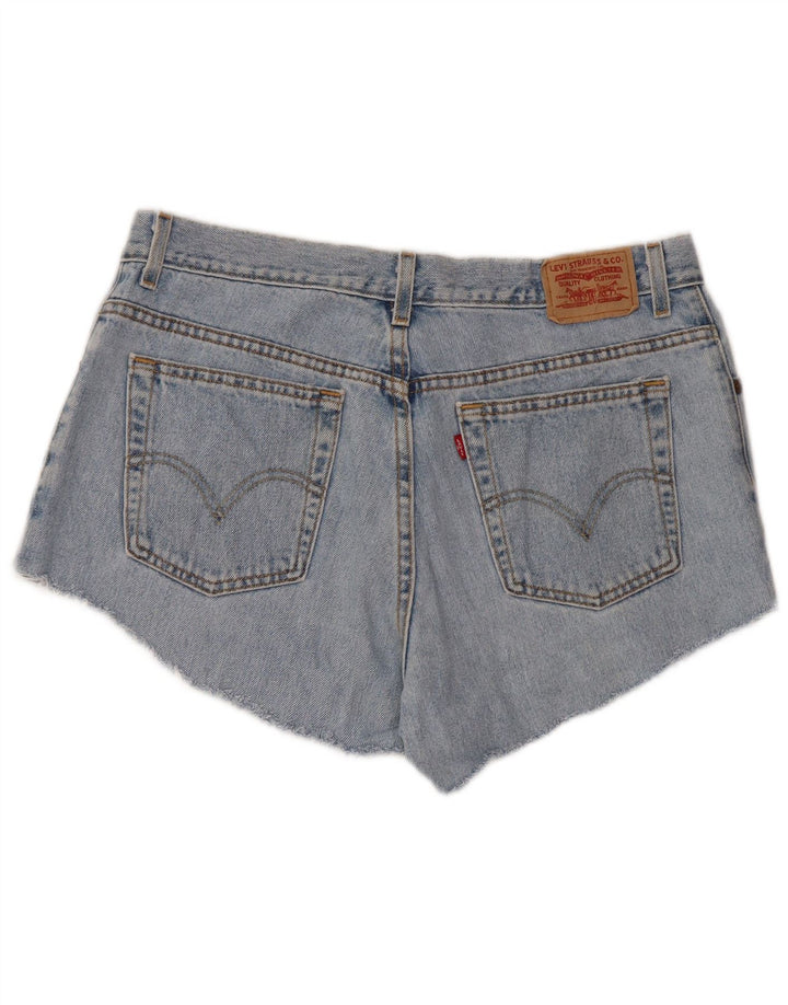 Damskie spodenki jeansowe LEVI'S 550 o swobodnym kroju z wysokim stanem US 16 2XL W34 Niebieskie