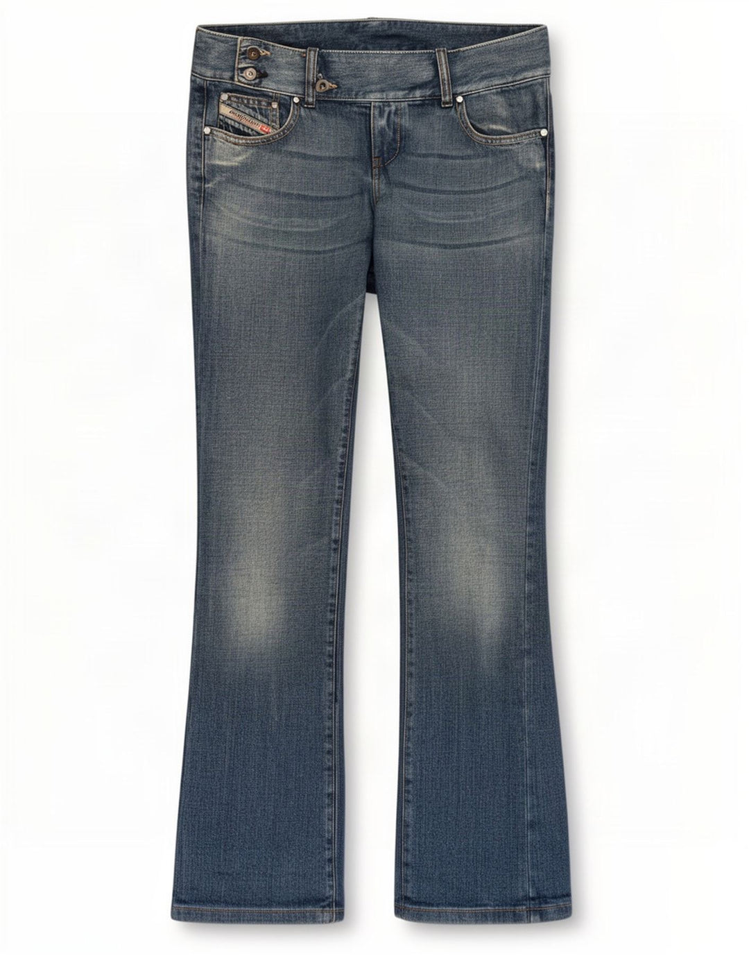 Damskie jeansy Bootcut Diesel W29 L33 Niebieskie bawełniane