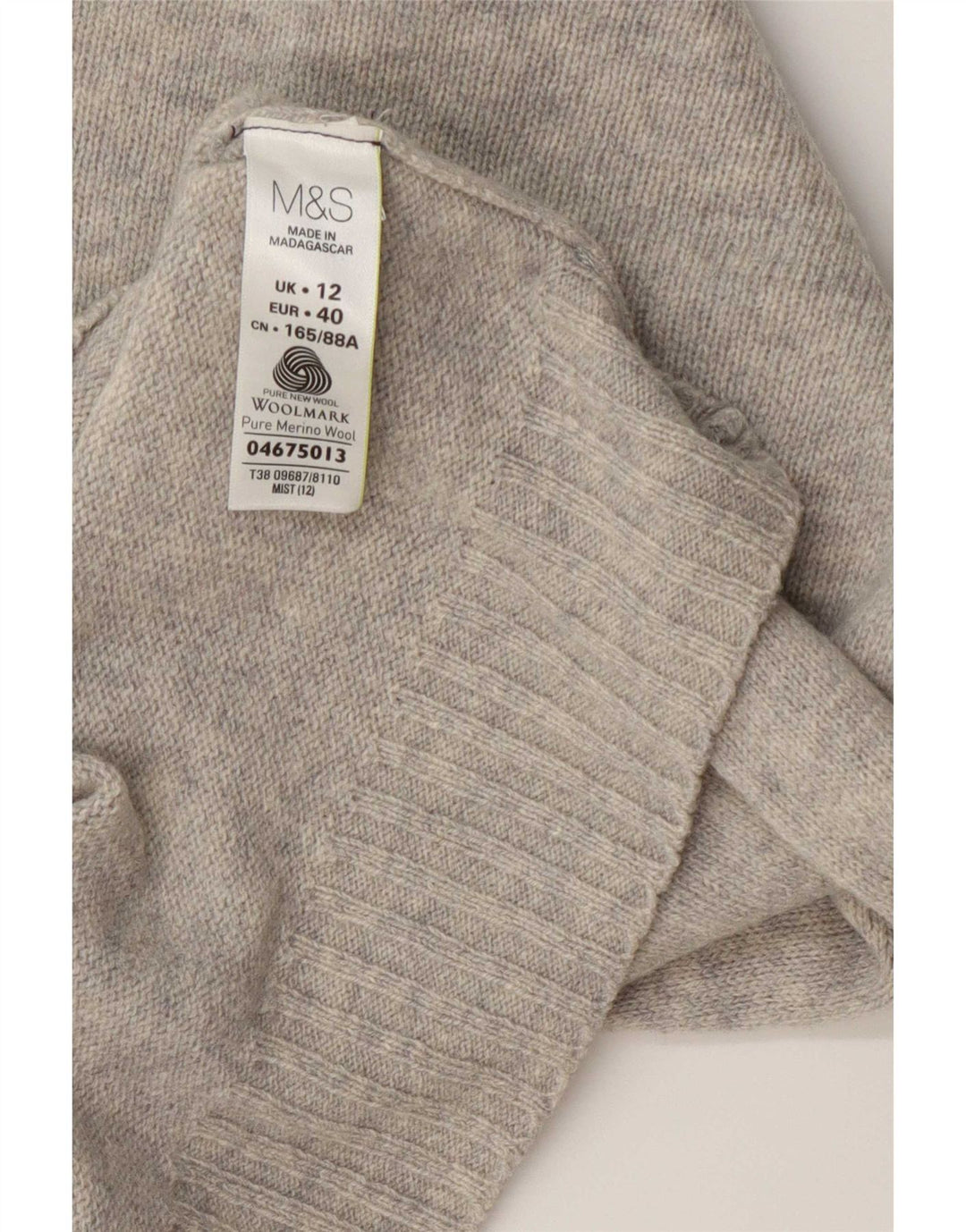 Marks & Spencer Damski sweter z dekoltem w łódkę UK 12 Średni niebieski nakrapiany