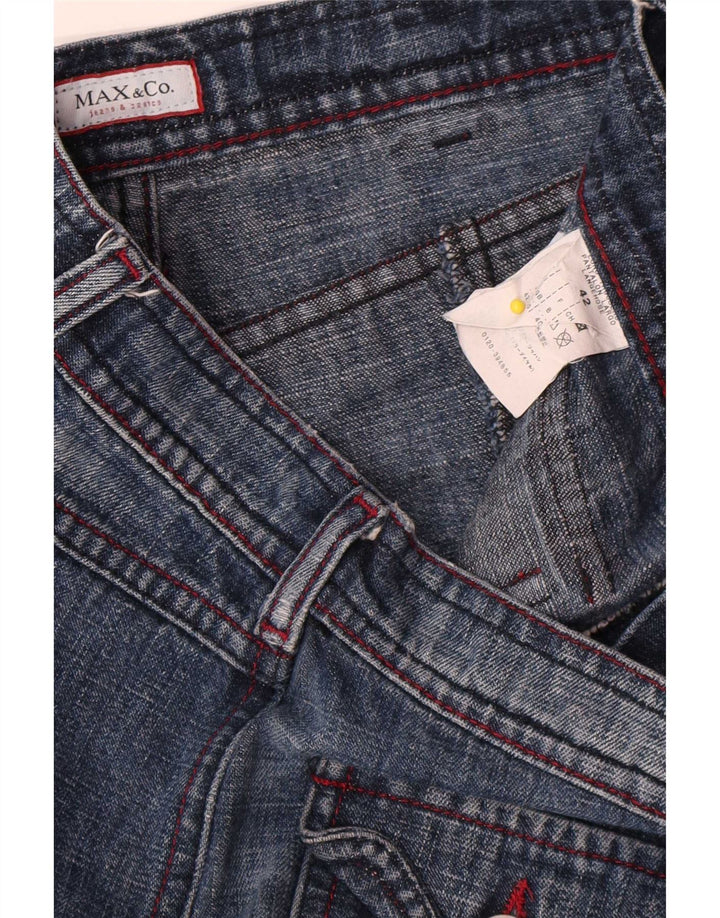 Damskie jeansy rozkloszowane Max & Co. IT 42 Medium W30 L32 Niebieskie, bawełniane