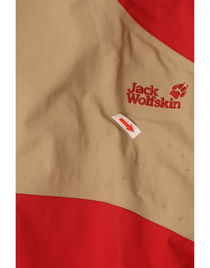 Damska kurtka przeciwdeszczowa Jack Wolfskin o luźnym kroju UK 12 w kolorze średniej czerwieni