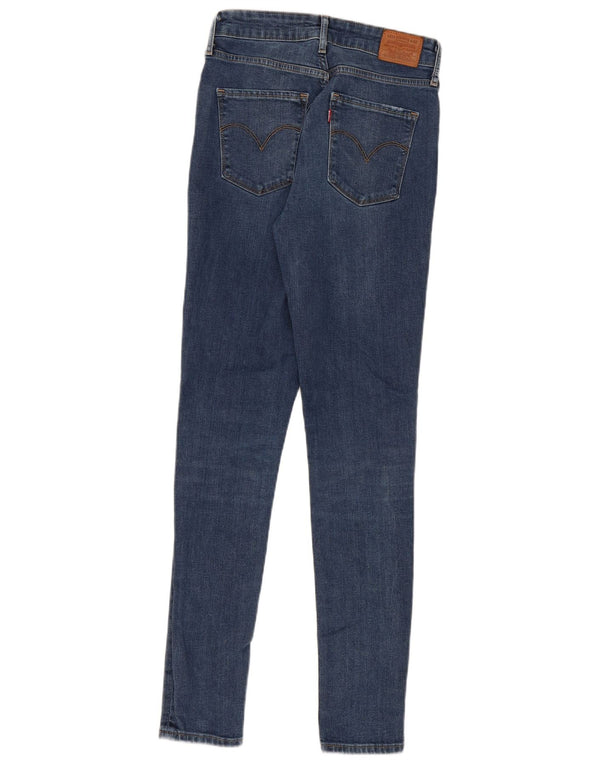 Damskie jeansy Levi's 721 z wysokim stanem W28 L32 Niebieska bawełna