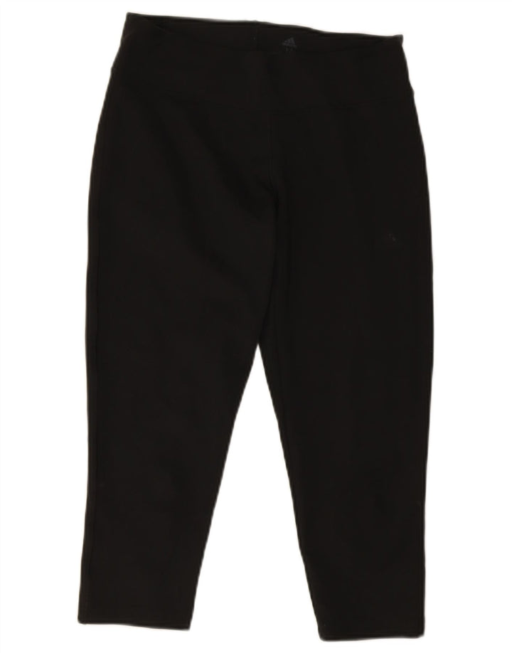 Damskie legginsy Adidas Climalite Capri UK 12/14 Średni czarny poliester