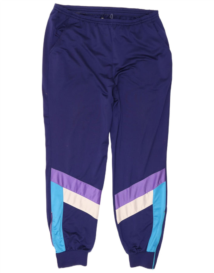 Pełny dres męski w panterkę, UK 46/48 XL, granatowy, poliester z blokami kolorów