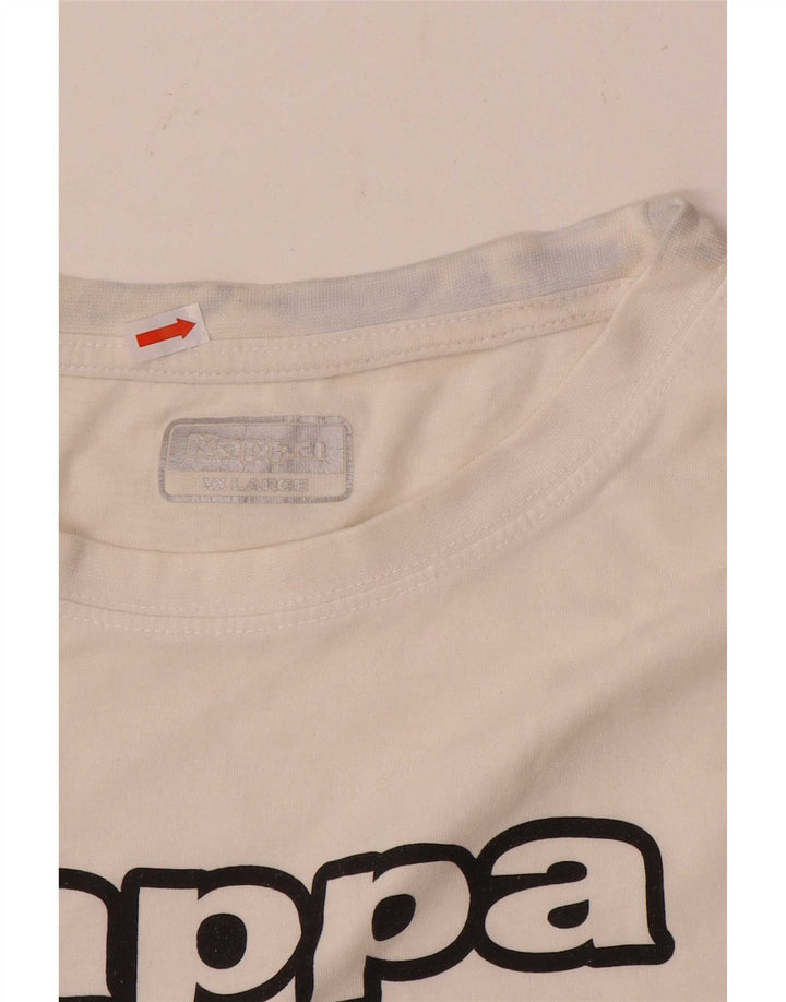 Męski T-shirt z grafiką Kappa Top 2XL Biały