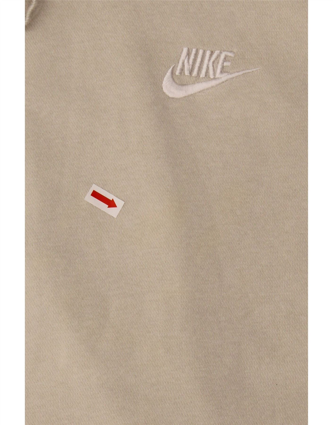 Męski sweter z kapturem Nike, mały, beżowy, bawełniany