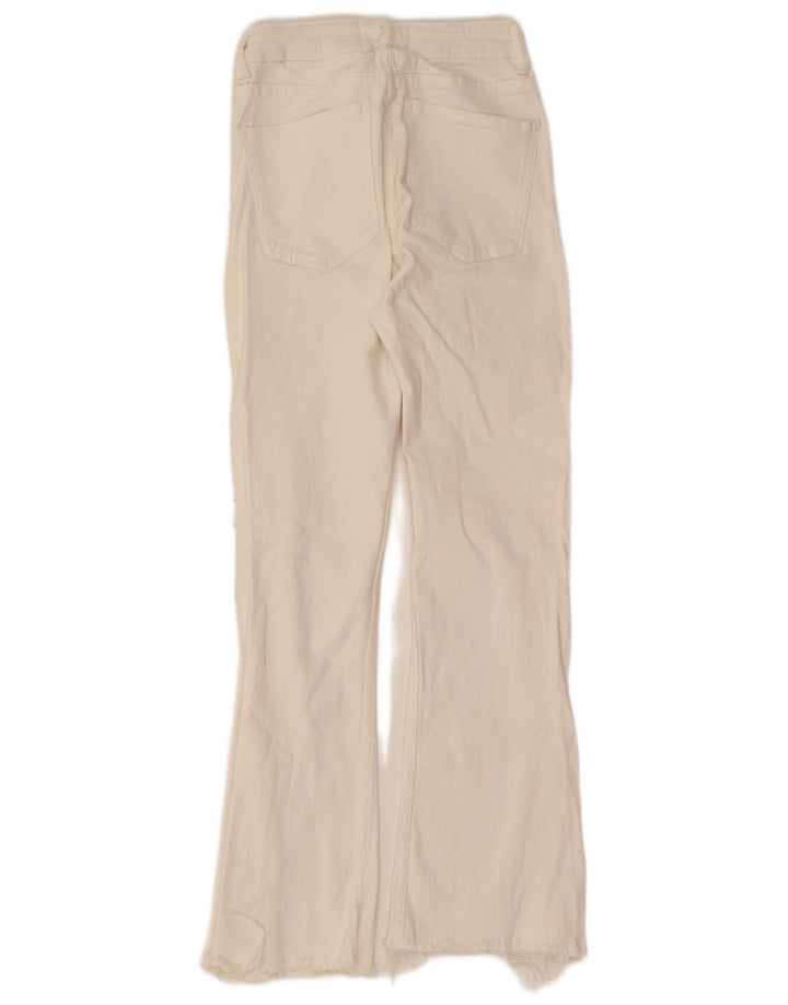 Damskie jeansy rozkloszowane Zara EU 32 2XS W22 L26 Białe