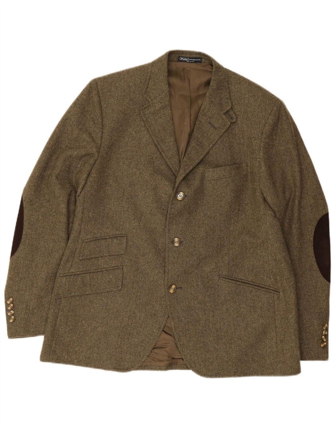 Polo Ralph Lauren Męska marynarka zapinana na 3 guziki EU 56 2XL Zielona jodełka