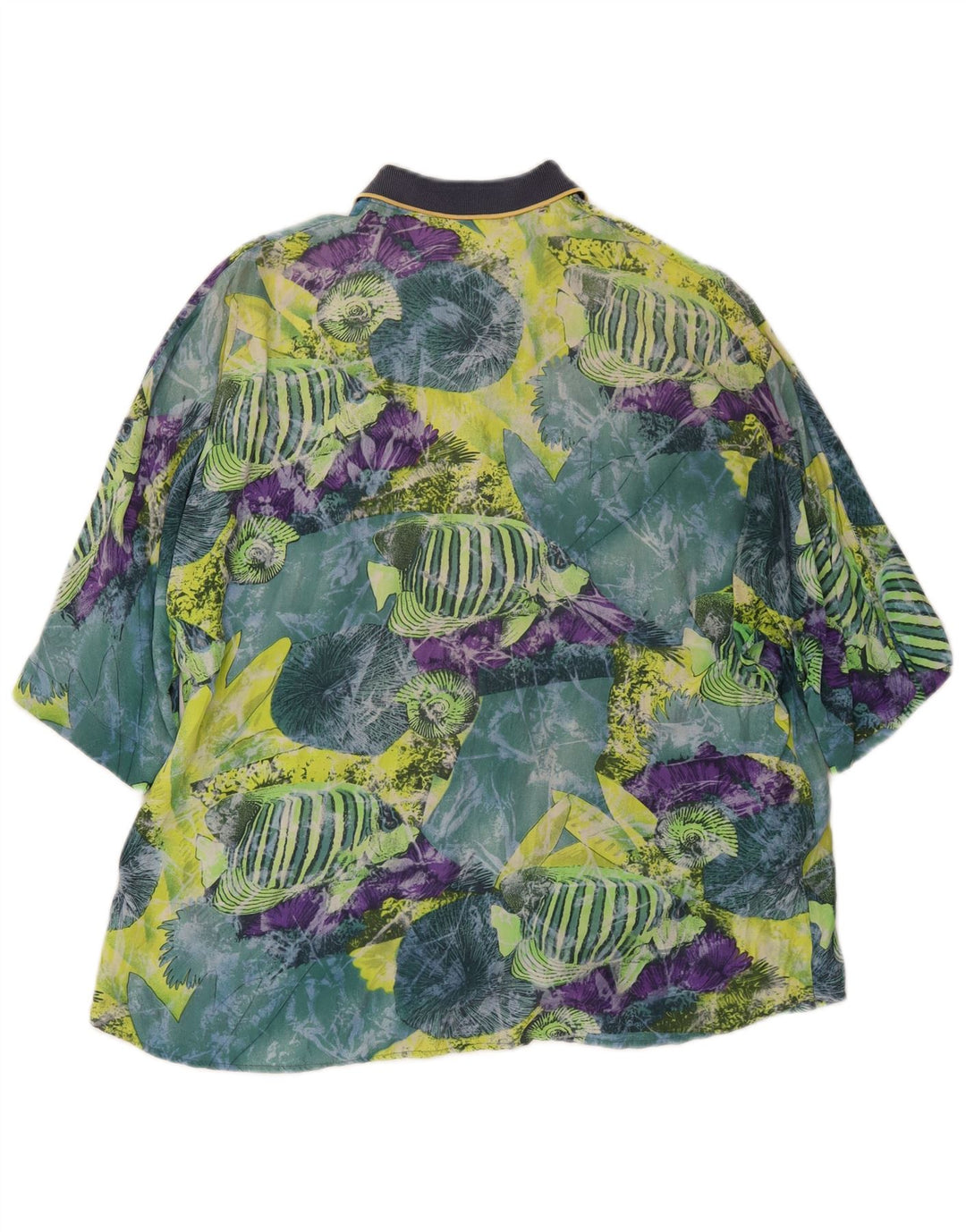 Męska koszula z krótkim rękawem CARREL w abstrakcyjny wzór, mała, wielobarwna