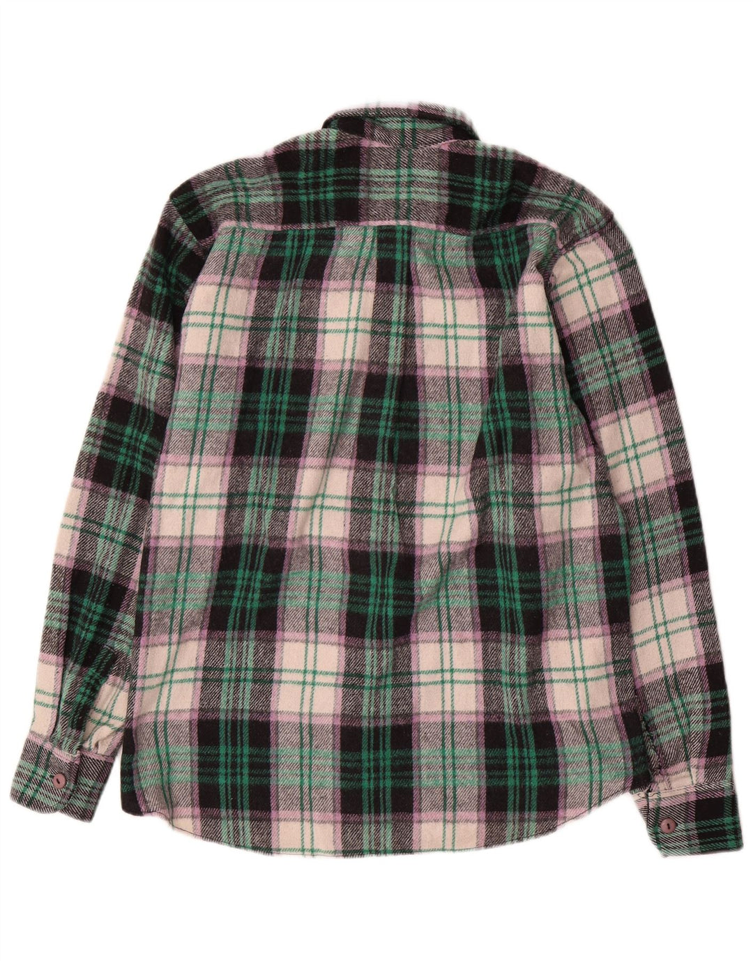 Męska koszula flanelowa w stylu vintage, średnia wielokolorowa wełniana kratka