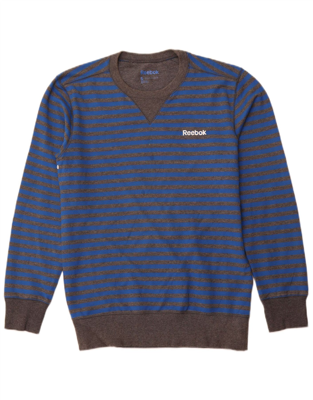 Męska bluza REEBOK Sweter w małe niebieskie paski, bawełniana