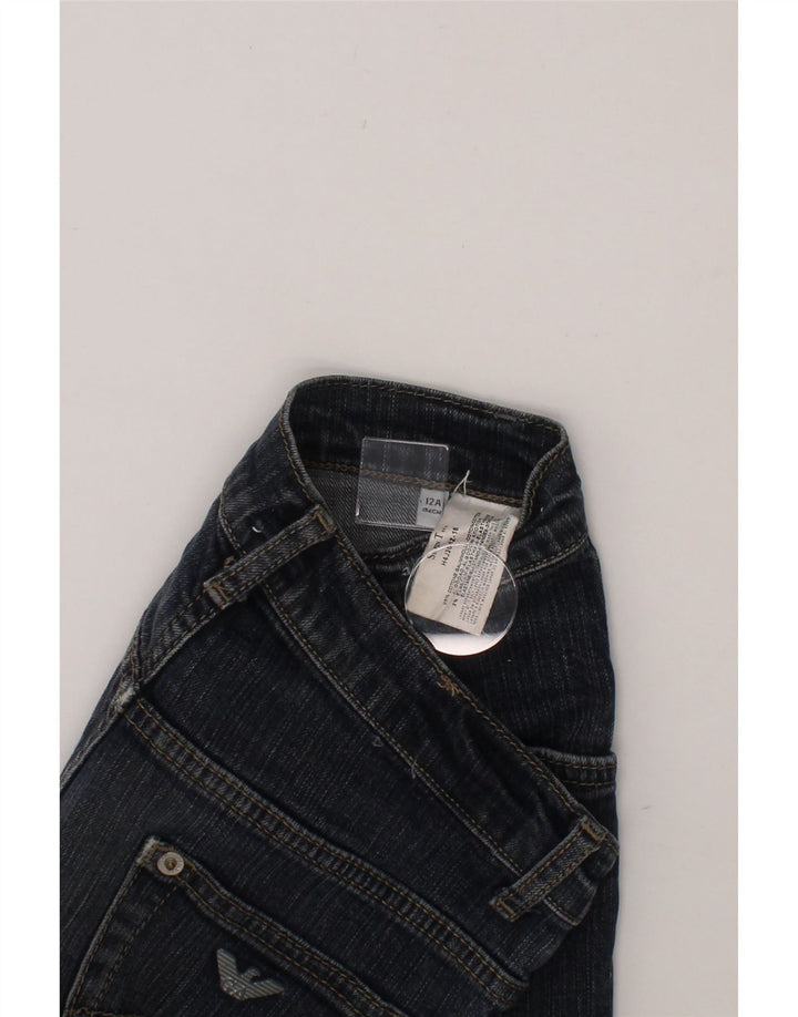 ARMANI Boys Denim Shorts 11-12 Years W26  Blue Cotton Vintage Armani and Second-Hand Armani from Messina Hembry 