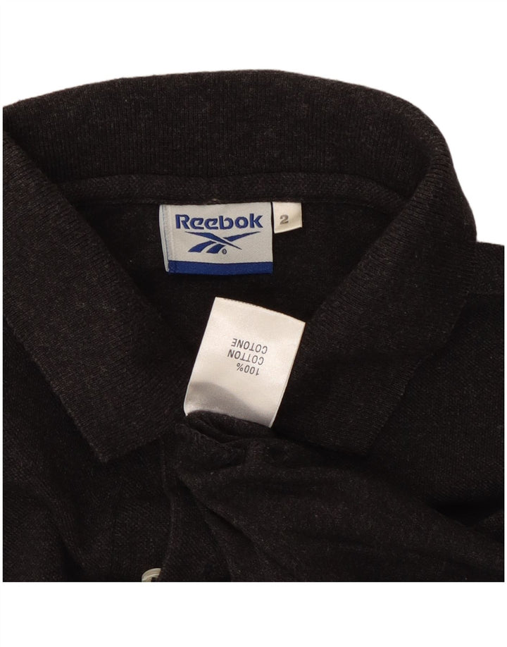 Męska koszulka polo REEBOK, średnioszara, bawełniana