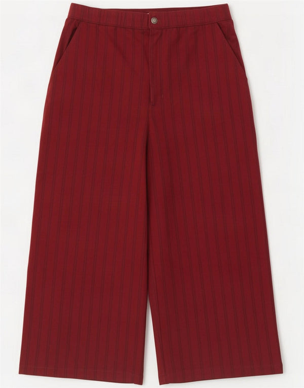 Krótkie spodnie damskie Hollister z wysokim stanem XL W36 L22 Burgundowe prążki