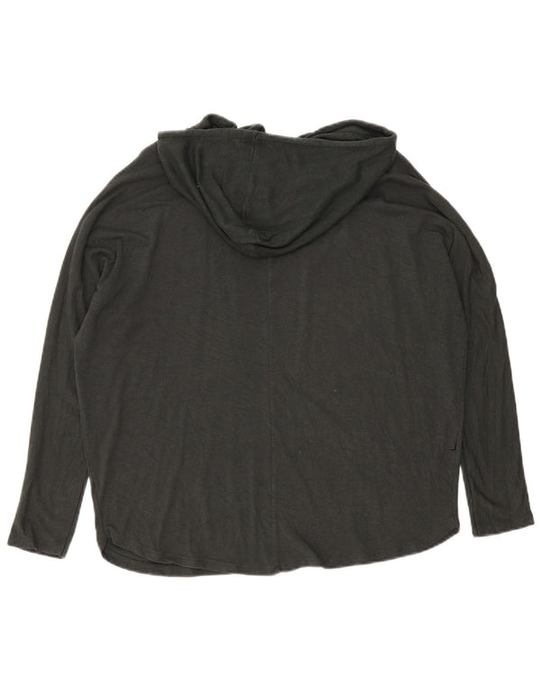 Damska koszulka oversize z kapturem i długim rękawem Zara UK 10 Small Black