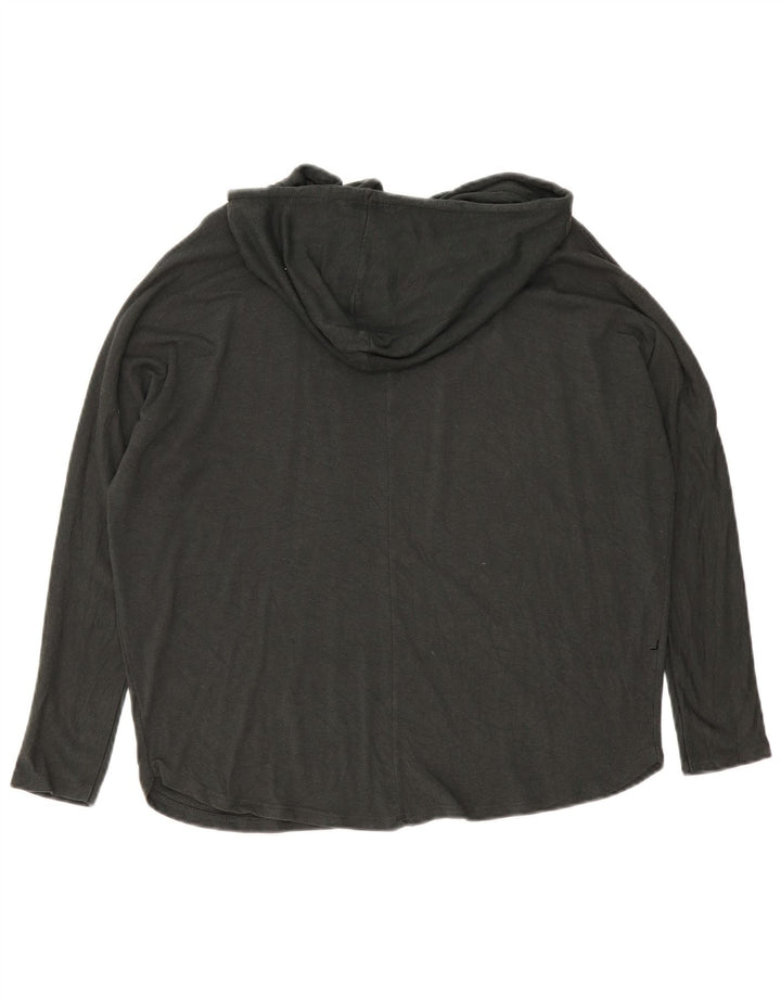 Damska koszulka oversize z kapturem i długim rękawem Zara UK 10 Small Black