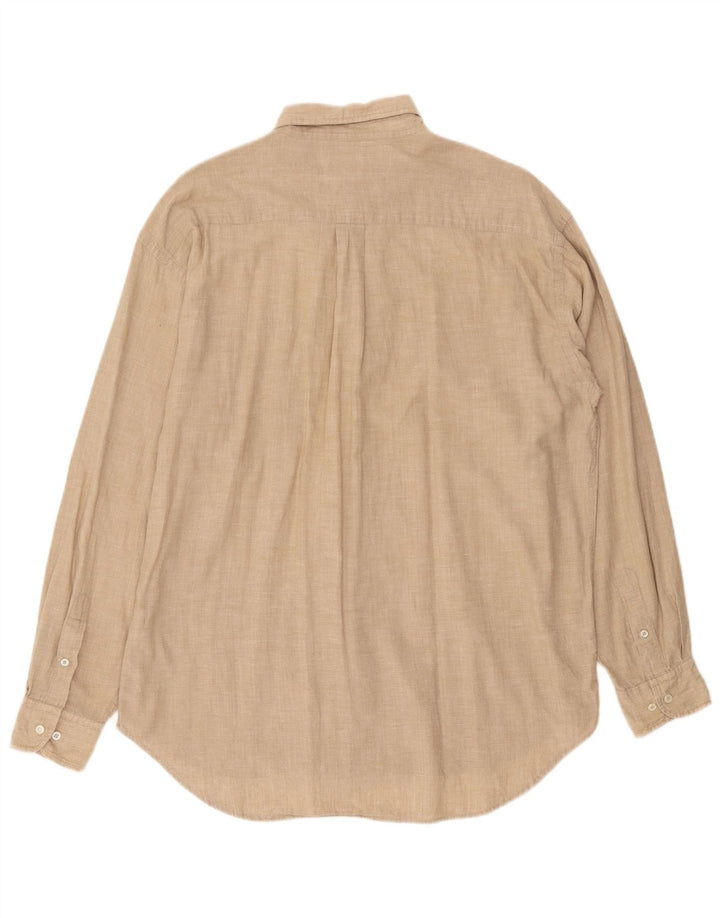 Koszula męska Kappa, duża, beżowa, bawełniana