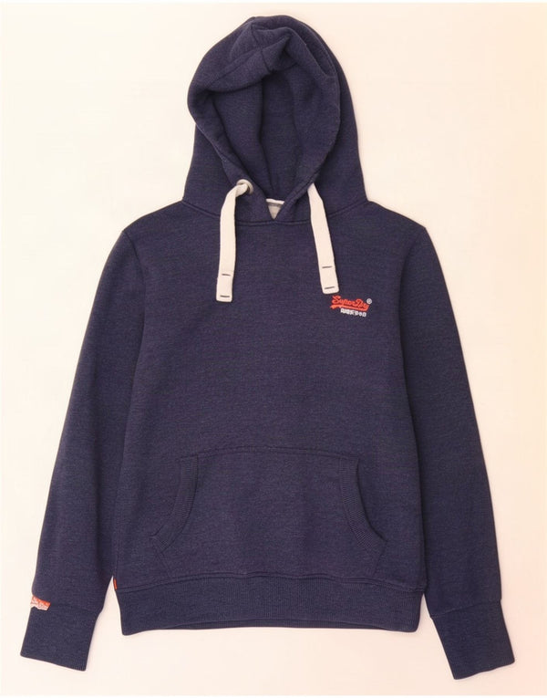 Damski sweter z kapturem Superdry UK 10, mały, granatowy, bawełniany