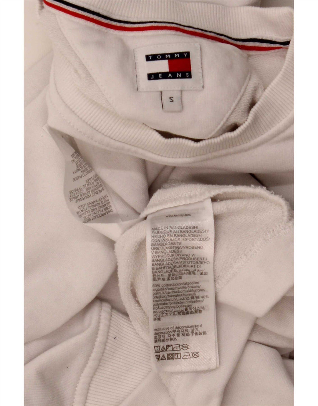 Damska bluza oversize Tommy Hilfiger Graphic UK 10 Small White