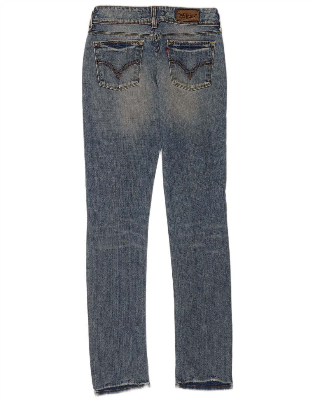 Damskie jeansy Levi's 571 Slim W28 L34 Niebieska bawełna