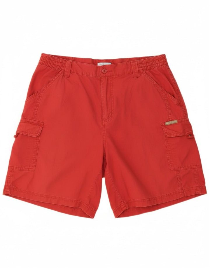 Damskie spodenki cargo Columbia, duże, W36, czerwone, bawełniane