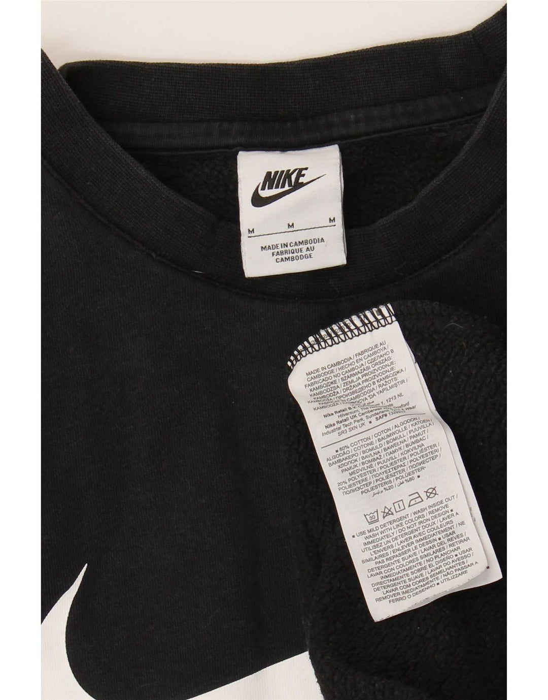 Męska bluza z grafiką Nike, średnia, czarna, bawełniana