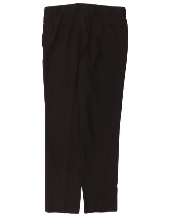 Marks & Spencer Damskie spodnie garniturowe slim fit W32 L31 Czarny poliester